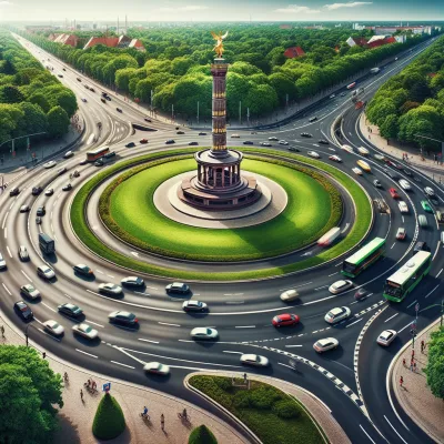 Großer Stern - Ein mehrspuriger Spiral – Kreisverkehr